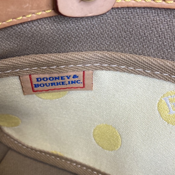 Dooney and Bourne yellow polka dot shoulder bag - Picture 8 of 9